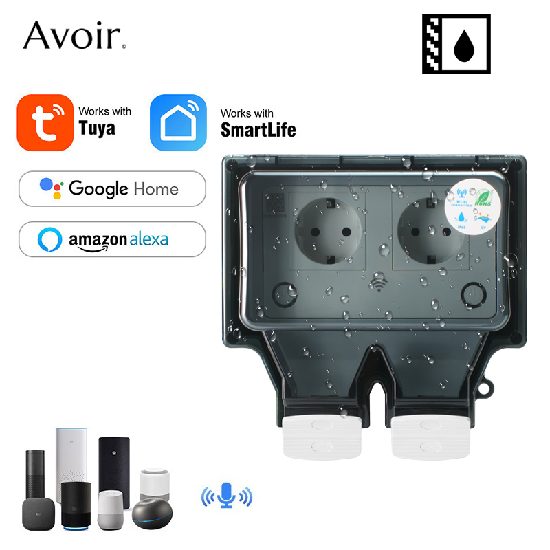 Outdoor Power Inlet Box - Avoir Tuya prises électriques murales Ip66