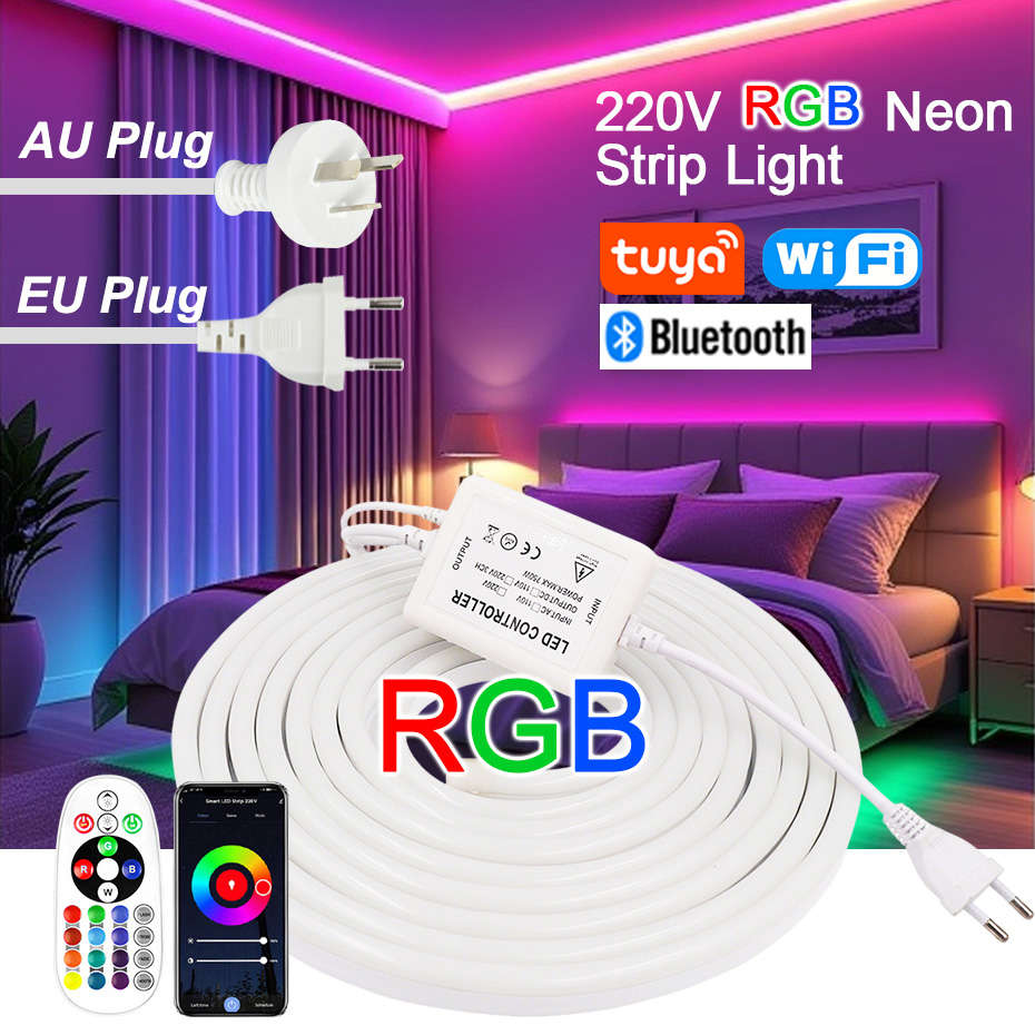 Outdoor Power Outlet Wifi - Bande LED néon RGB 220V avec