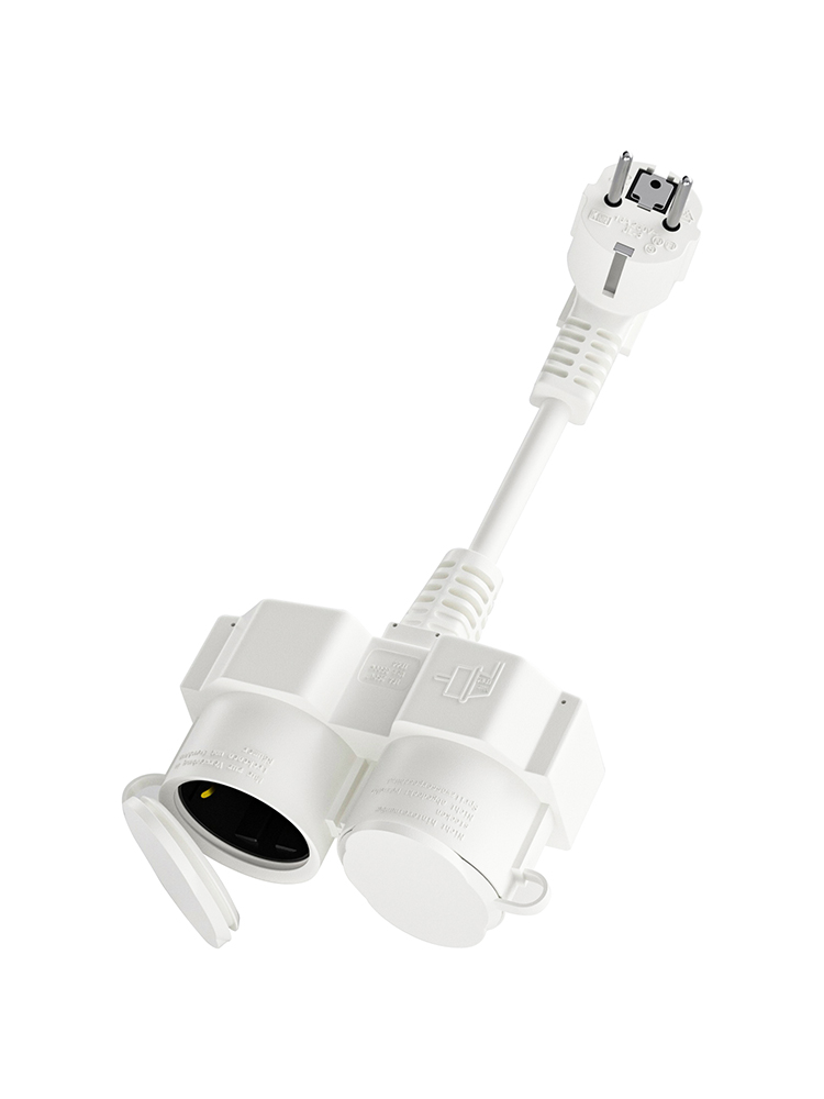 Outdoor Power Socket Cover - Rallonge électrique UE avec 2 prises