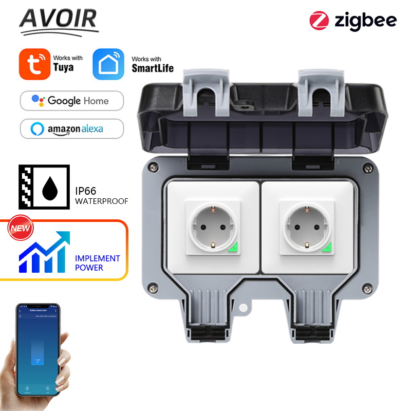 Outdoor Power Inlet Box - Avoir Tuya Zigbee prises électriques IP66