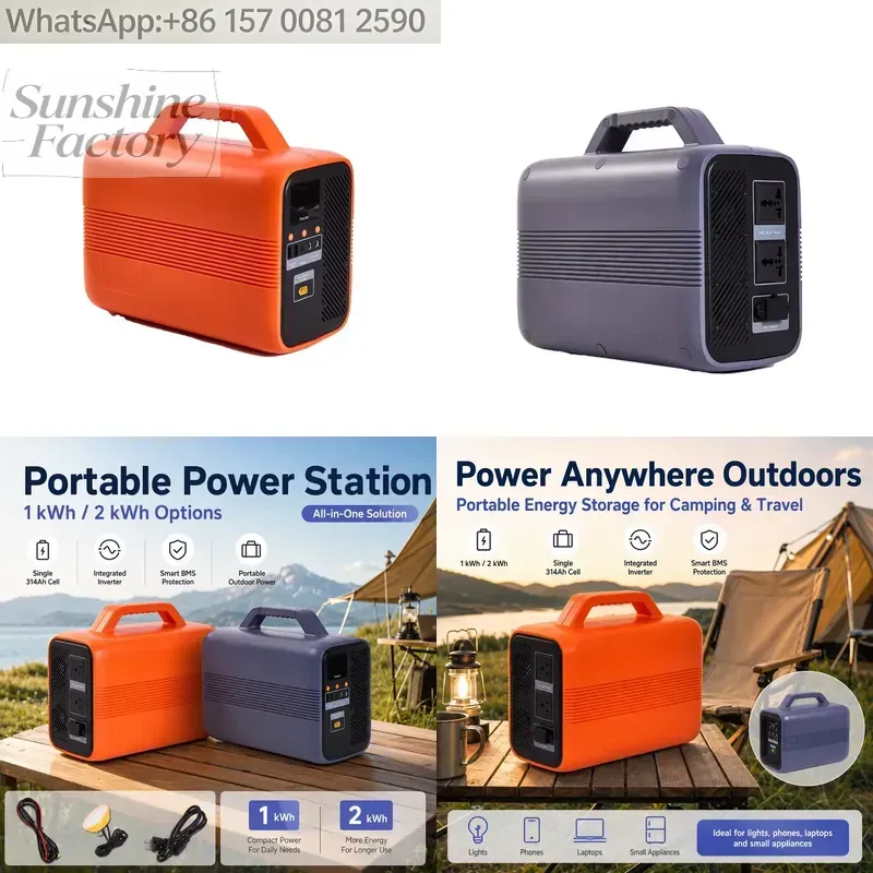 Ups Power Supply Outdoor - Station d'alimentation portable 1000Wh 500W à