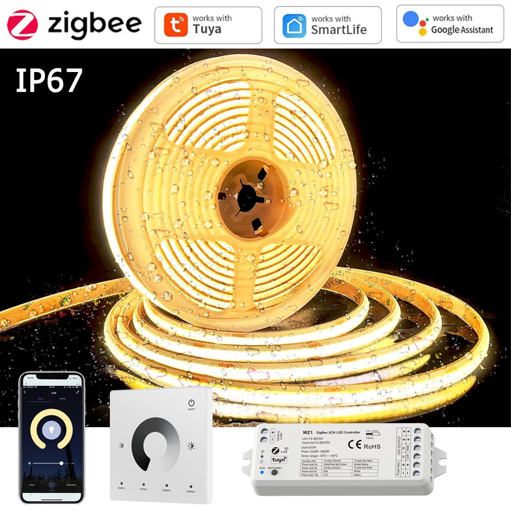 Outdoor Power Point Zigbee - Bande LED COB Tuya Zigbee étanche