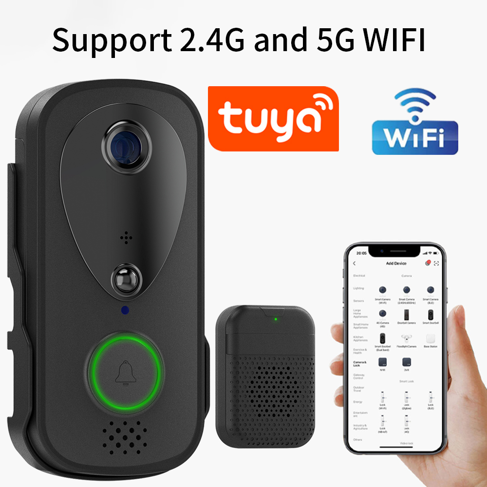 Outdoor Power Outlet Wifi - Sonnette vidéo WiFi 5G 2.4G 1080P