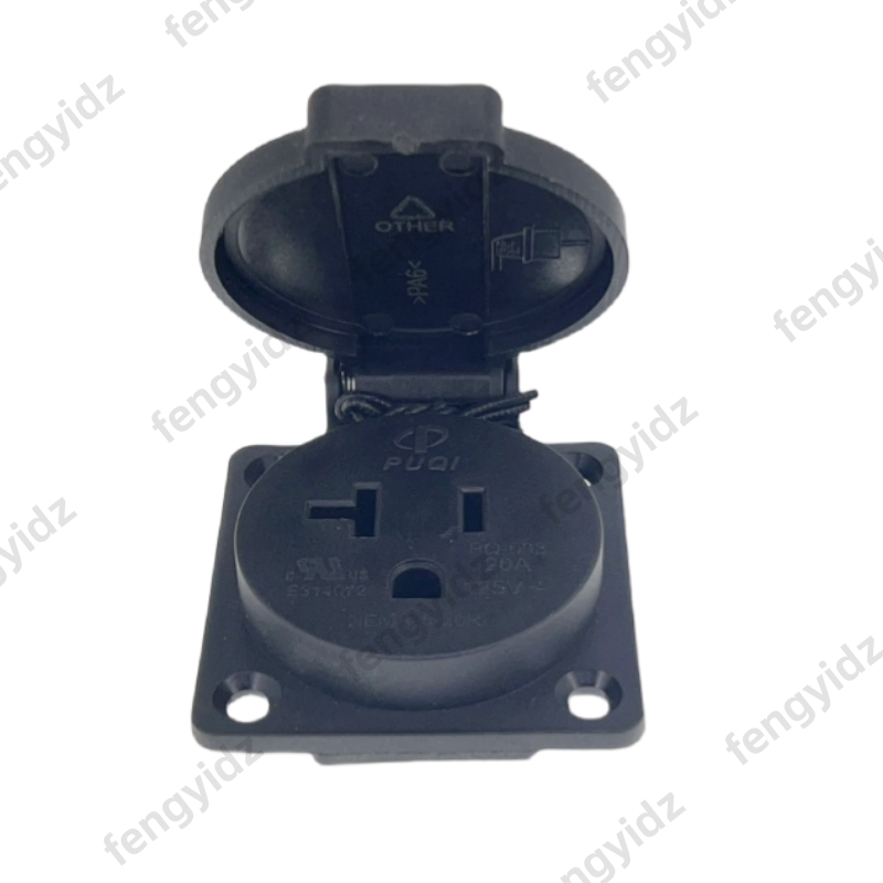 Noir 125V 15A 20A IP44 CE amér - Outdoor Power Receptacle avis et prix