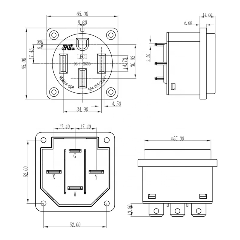 NEMA 14-50R prise 50 ampères R - Outdoor Power Inlet Box avis et prix