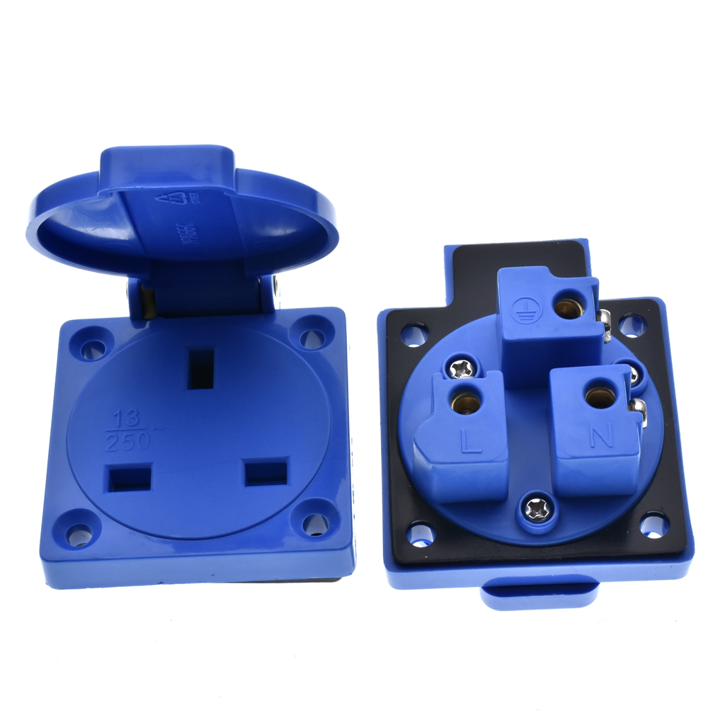 1 pièces britannique noir bleu - Outdoor Power Receptacle avis et prix